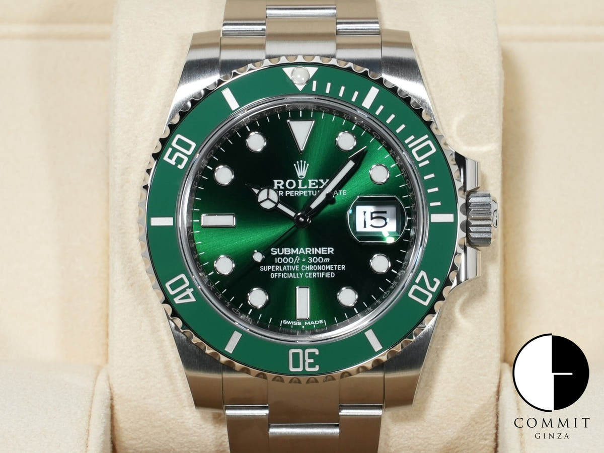 ロレックス サブマリーナー デイト Ref.116610LV ステンレススチール グリーン文字盤 未使用 9ddm38vp