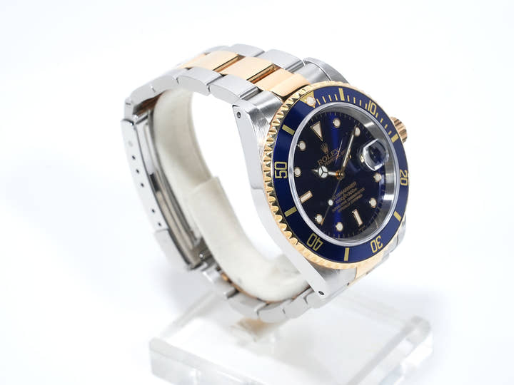 ロレックス サブマリーナー デイト Ref.16613 ステンレススチール/イエローゴールド ブルー文字盤 中古 oq2ssh44
