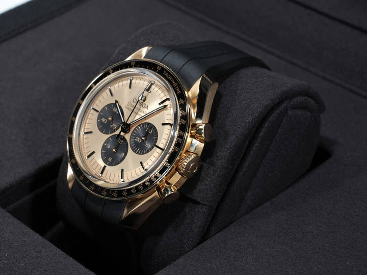 オメガ スピードマスター ムーンウォッチ プロフェッショナル コーアクシャル マスター クロノメーター クロノグラフ 42MM Ref.310.62.42.50.99.001 ムーンシャインゴールド イエロー文字盤 美中古 xht3xhr4