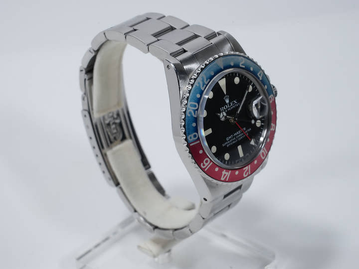 ロレックス GMTマスター Ref.1675 ステンレススチール ブラック文字盤 オイスターブレスレット 中古 qujicc3s