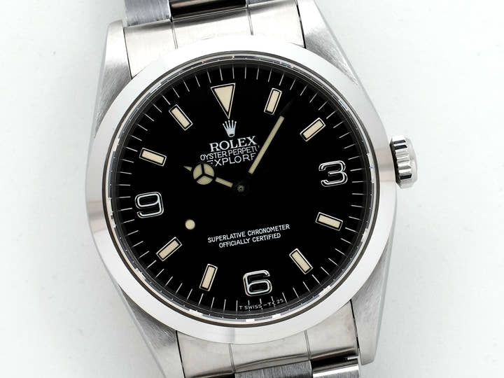 ロレックス エクスプローラーI Ref.14270 ステンレススチール ブラック文字盤 オイスターブレスレット 中古 97s8crjs