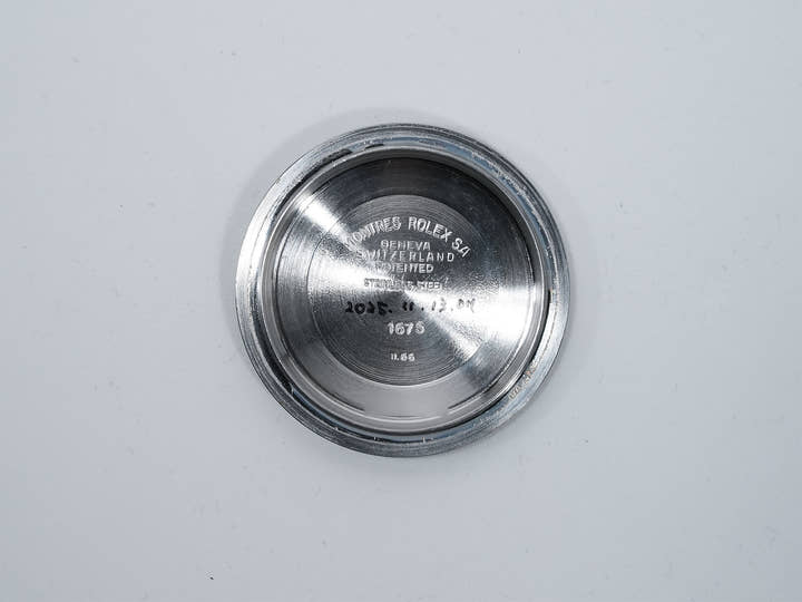 ロレックス GMTマスター Ref.1675 ステンレススチール ブラック文字盤 オイスターブレスレット 中古 ty7y9395