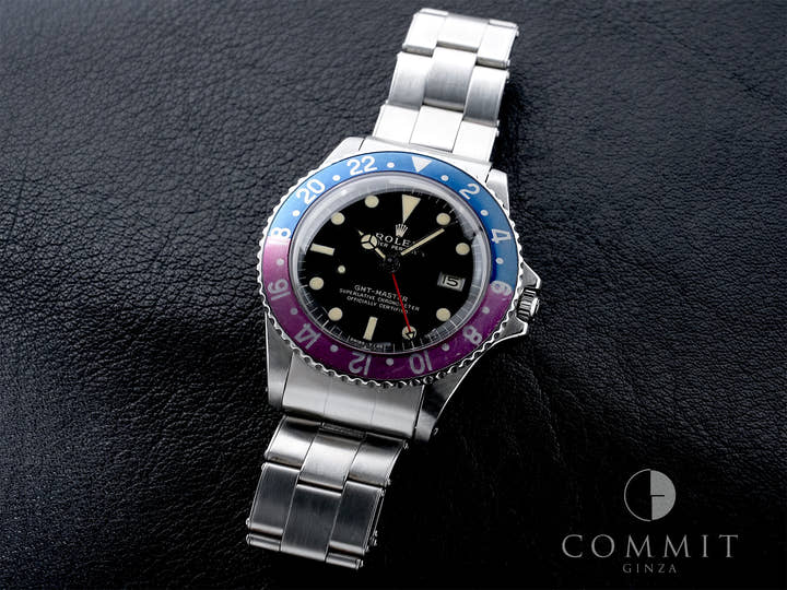 ロレックス GMTマスター Ref.1675 ステンレススチール ブラック文字盤 オイスターブレスレット 中古 ty7y9395