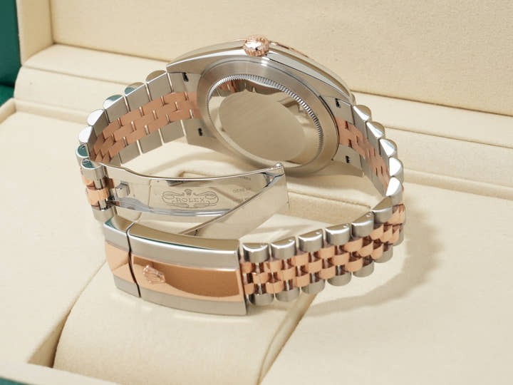 ロレックス デイトジャスト41 Ref.126331 ステンレススチール/エバーローズゴールド チョコレート文字盤 ジュビリーブレスレット 美品 ojxxr4gk