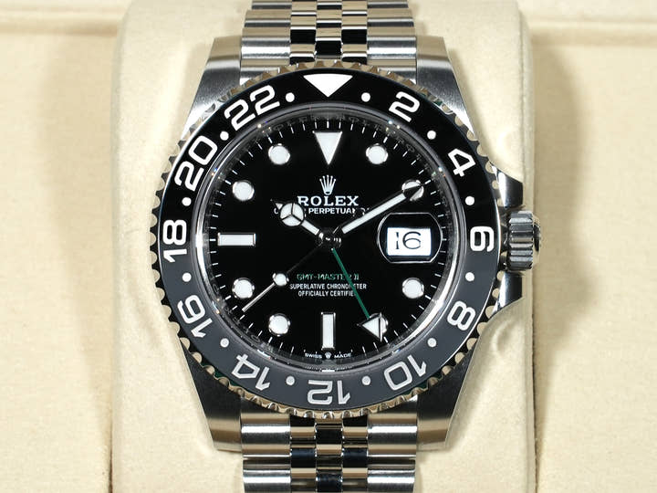 Rolex GMT-Master II Ref. 126710GRNR Stainless Steel Black Dial Jubilee Bracelet Unused o7h2p9sb