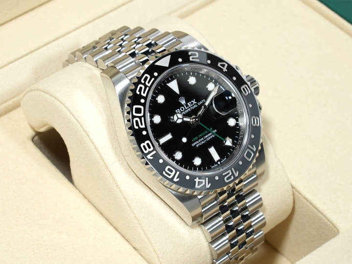 Rolex GMT-Master II Ref. 126710GRNR Stainless Steel Black Dial Jubilee Bracelet Unused o7h2p9sb