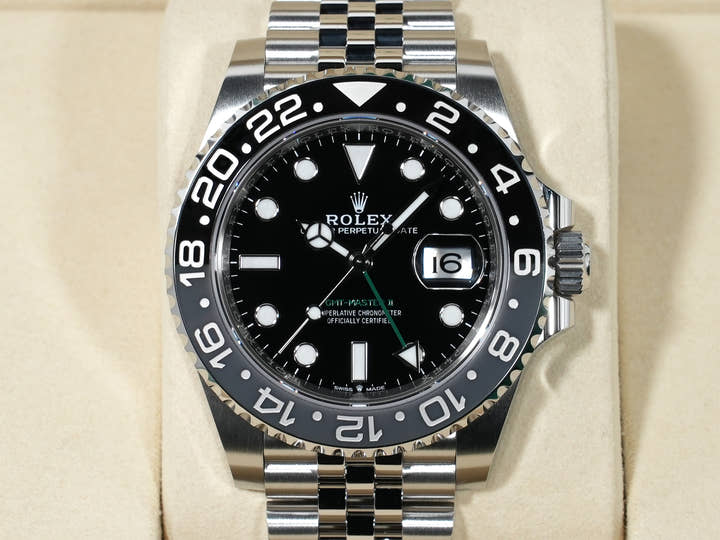 ロレックス GMTマスターII Ref.126710GRNR ステンレススチール ブラック文字盤 ジュビリーブレスレット 未使用 kac2ehex