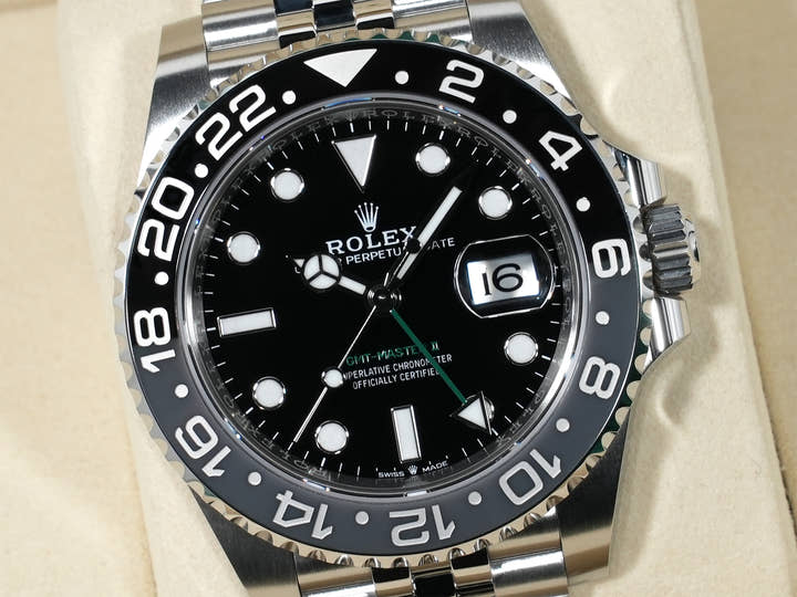 ロレックス GMTマスターII Ref.126710GRNR ステンレススチール ブラック文字盤 ジュビリーブレスレット 未使用 kac2ehex