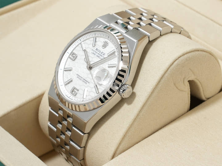 ロレックス ランドドゥエラー Ref.127234 ステンレススチール/ホワイトゴールド ホワイト文字盤 ジュビリーブレスレット 未使用 xvqa3j3y