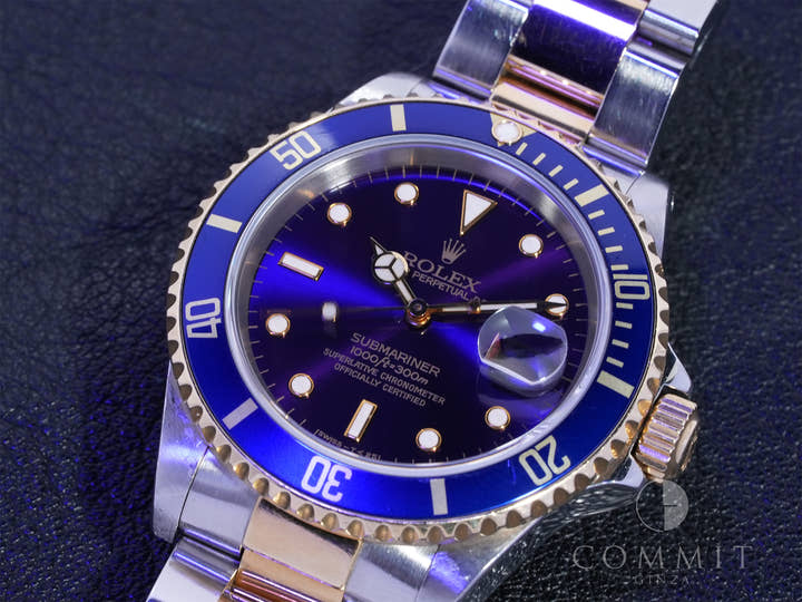 ロレックス サブマリーナー デイト Ref.16613 ステンレススチール/イエローゴールド ブルー文字盤 中古 4zbzf723