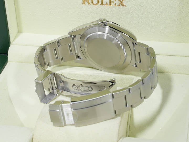 ロレックス エクスプローラーI 鏡面ブラックアウト Ref.214270 ステンレススチール ブラック文字盤 オイスターブレスレット 美品 gscpn3jc