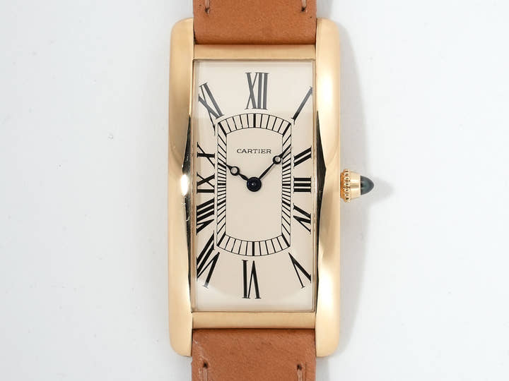 カルティエ タンク サントレ Ref.WGTA0057 イエローゴールド ベージュ文字盤 中古 5t8x23po