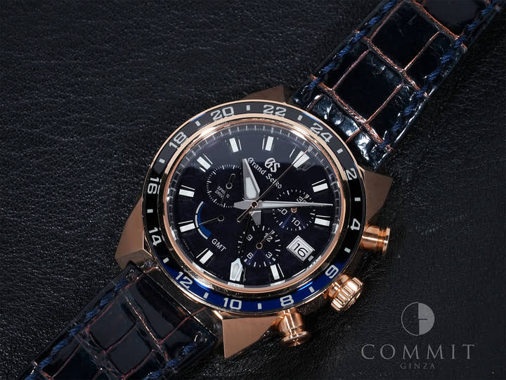 グランドセイコー スポーツコレクション グランドセイコー60周年記念限定モデル Ref.SBGC238 ピンクゴールド ブルー文字盤 中古 p7pvheir