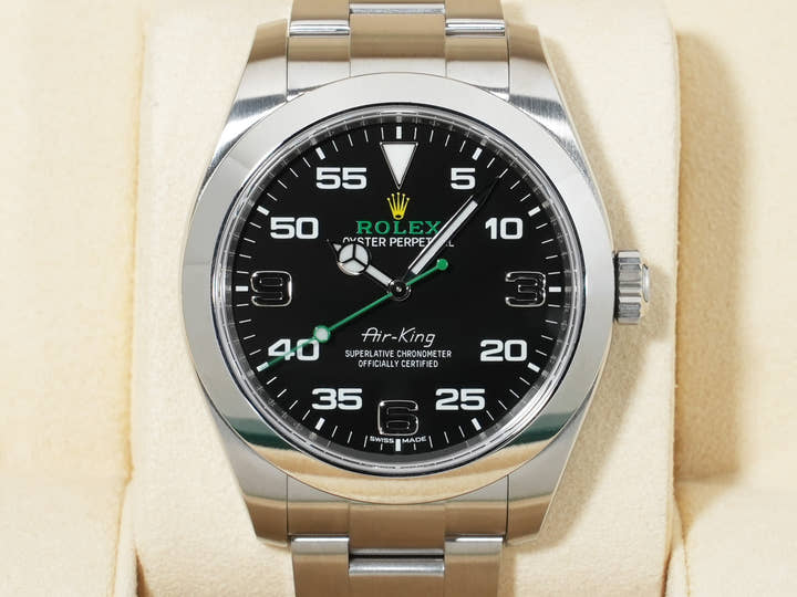 ロレックス エアキング Ref.116900 ステンレススチール ブラック文字盤 オイスターブレスレット 未使用 t7xcckjm