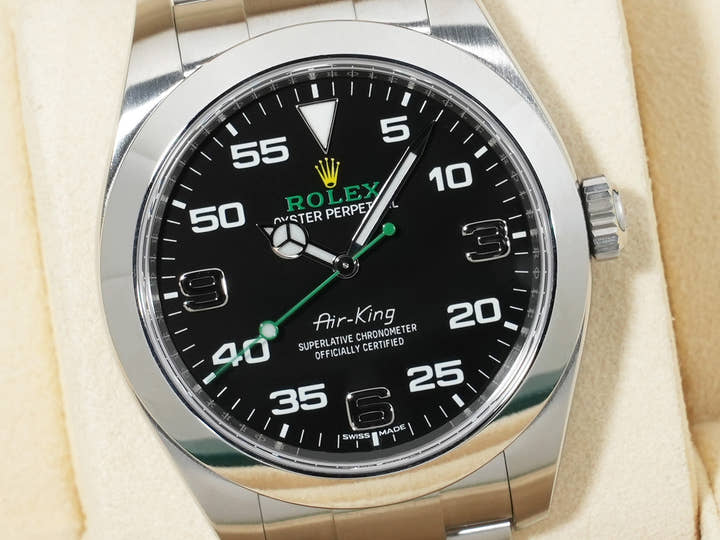 ロレックス エアキング Ref.116900 ステンレススチール ブラック文字盤 オイスターブレスレット 未使用 t7xcckjm