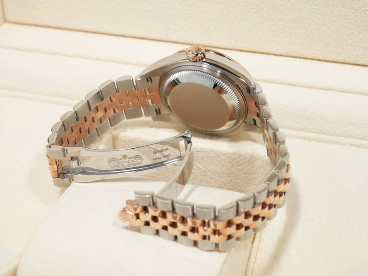 ロレックス デイトジャスト28 Ref.279381RBR ステンレススチールxエバーローズゴールド ホワイトシェルx10Pダイヤ文字盤 美中古 nnddb3uq