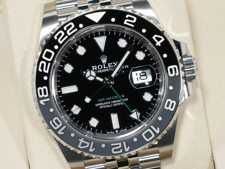 ロレックス GMTマスターII Ref.126710GRNR ステンレススチール ブラック文字盤 ジュビリーブレスレット 未使用 bpmpzj77