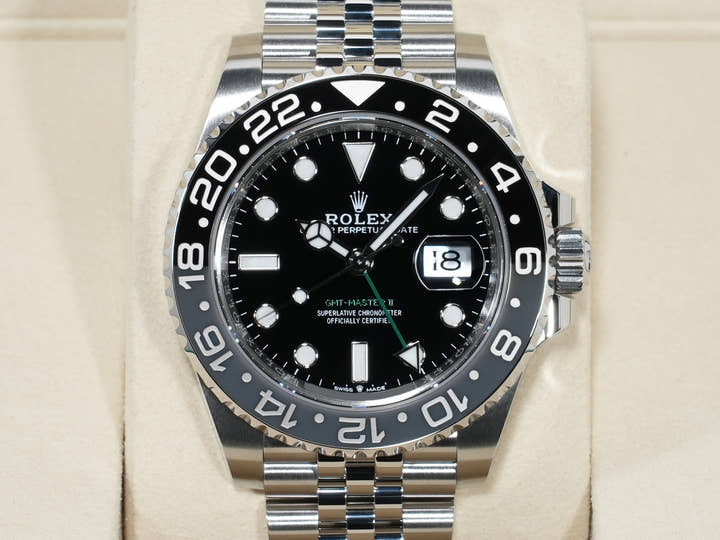 ロレックス GMTマスターII Ref.126710GRNR ステンレススチール ブラック文字盤 ジュビリーブレスレット 未使用 bpmpzj77