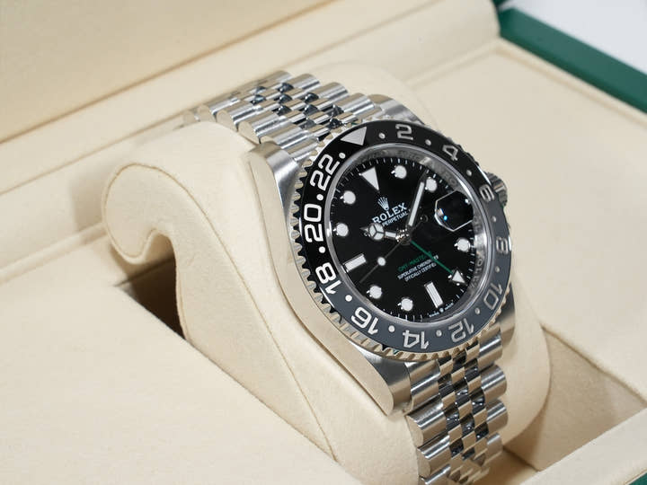 ロレックス GMTマスターII Ref.126710GRNR ステンレススチール ブラック文字盤 ジュビリーブレスレット 未使用 bpmpzj77