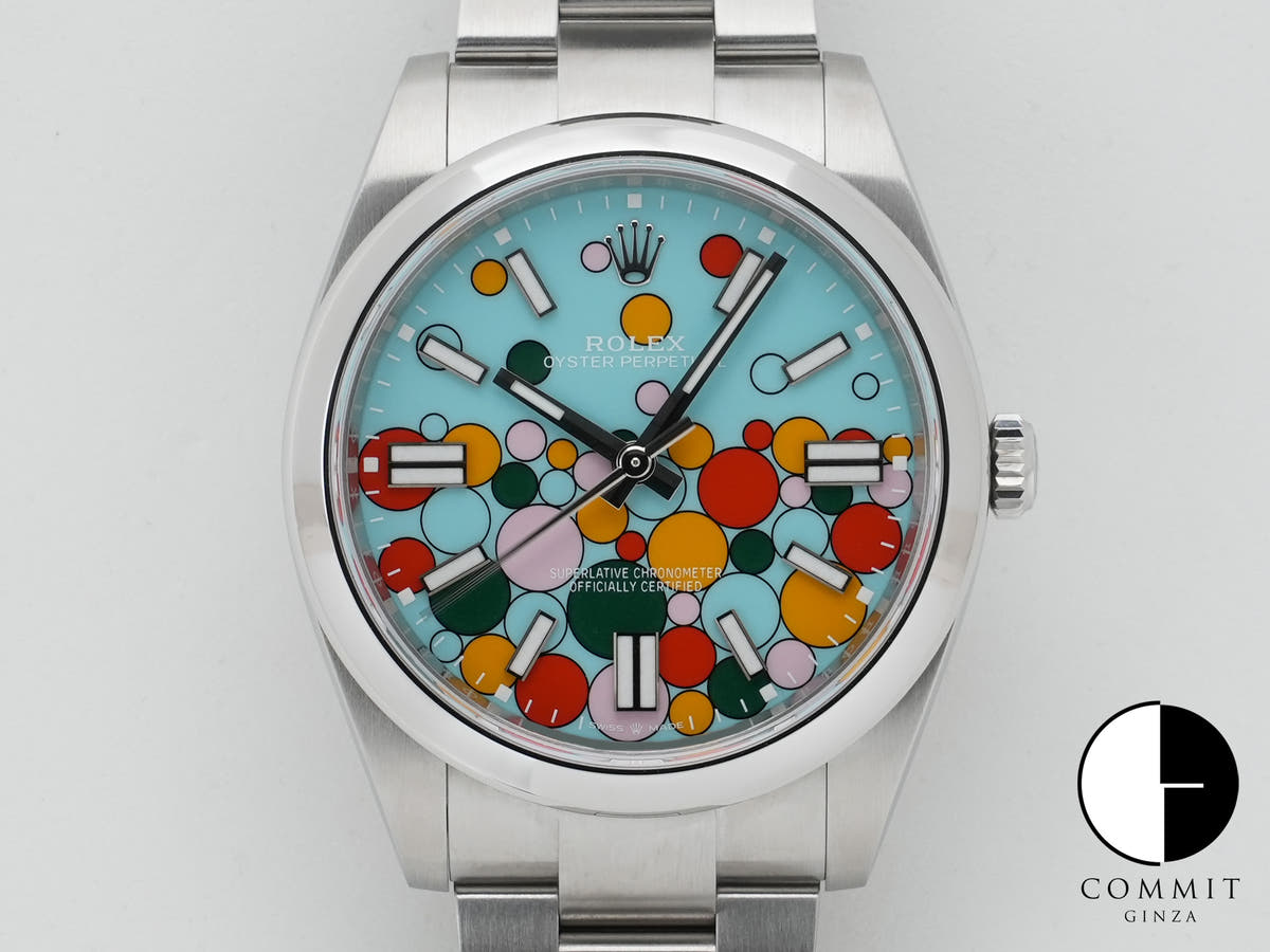 ロレックス オイスターパーペチュアル41 Ref.124300 ステンレススチール セレブレーションモチーフ文字盤 美中古 8k7o2u3s
