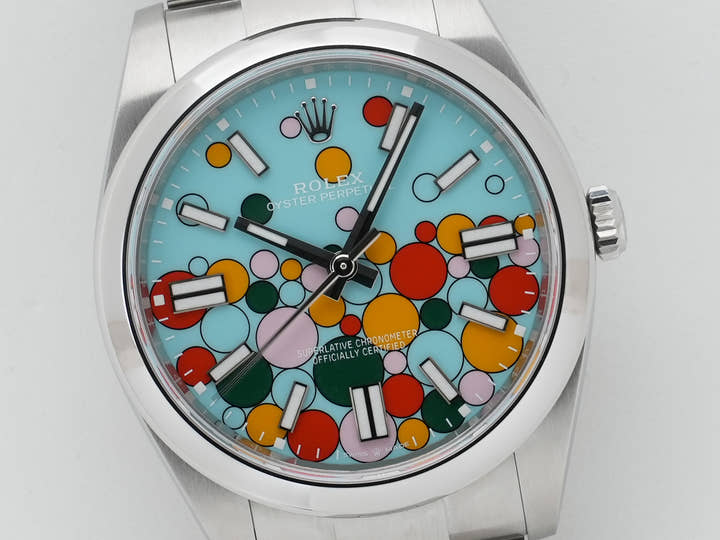 ロレックス オイスターパーペチュアル41 Ref.124300 ステンレススチール セレブレーションモチーフ文字盤 美中古 8k7o2u3s