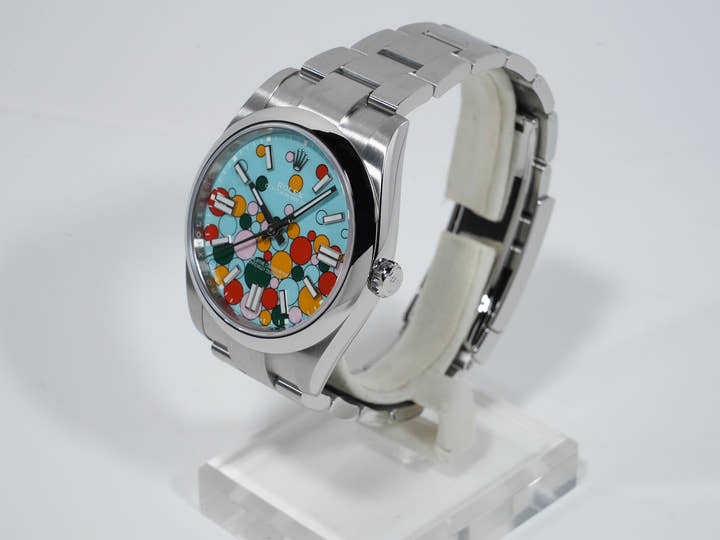 ロレックス オイスターパーペチュアル41 Ref.124300 ステンレススチール セレブレーションモチーフ文字盤 美中古 8k7o2u3s