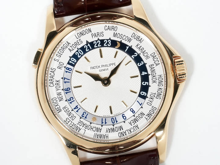 パテックフィリップ コンプリケーション ワールドタイム Ref.5110J-001 イエローゴールド シルバー文字盤 中古 p4hmsgo5