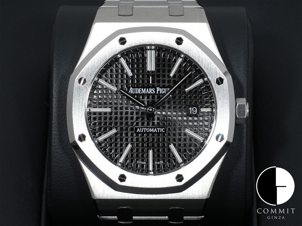 オーデマピゲ ロイヤルオーク Ref.15400ST.OO.1220ST.01 ステンレススチール ブラック文字盤 美品 nqzg2wnk