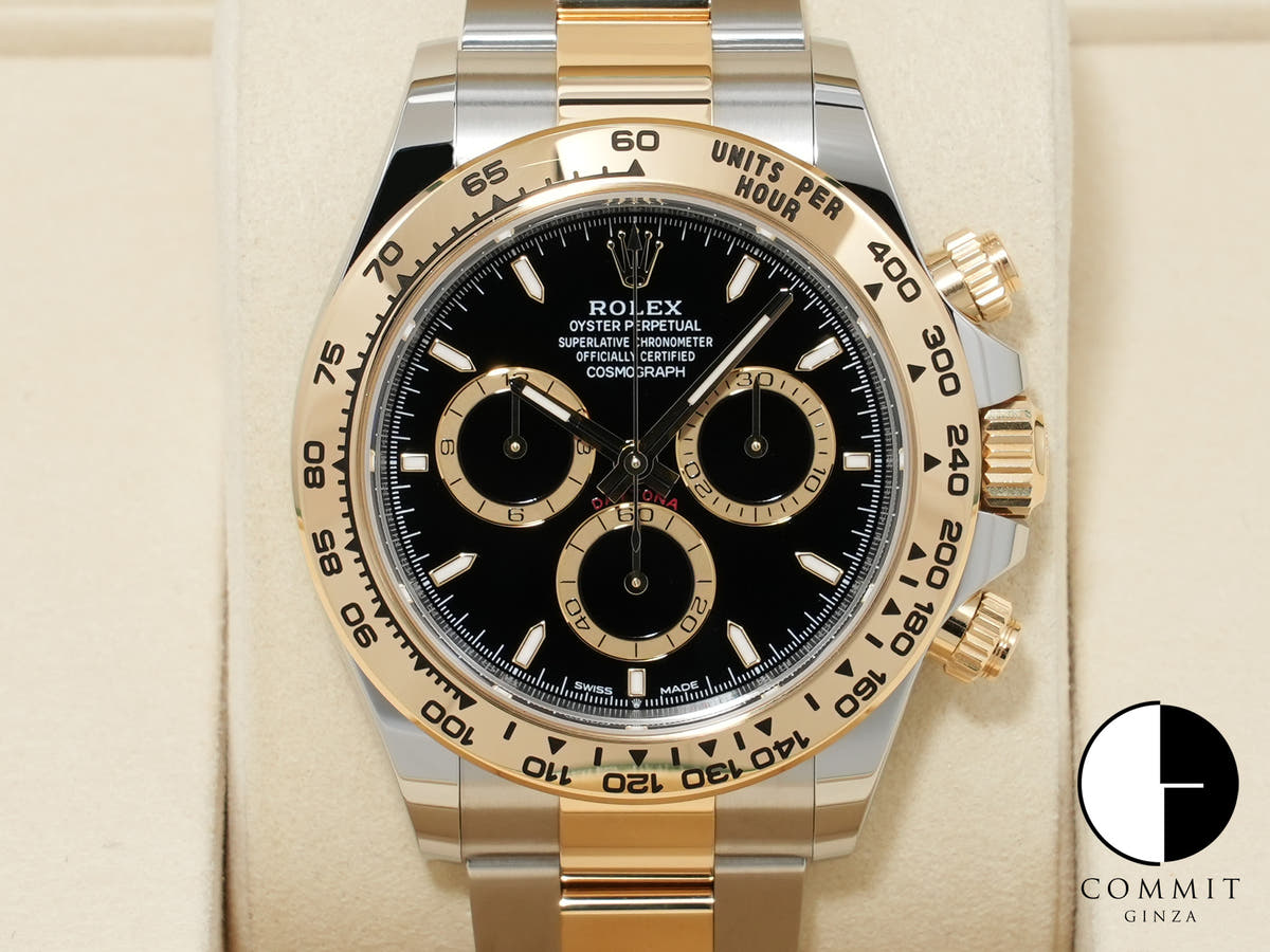 ロレックス デイトナ Ref.126503 ステンレススチール/イエローゴールド ブラック文字盤 極美品 5qfk9j9e