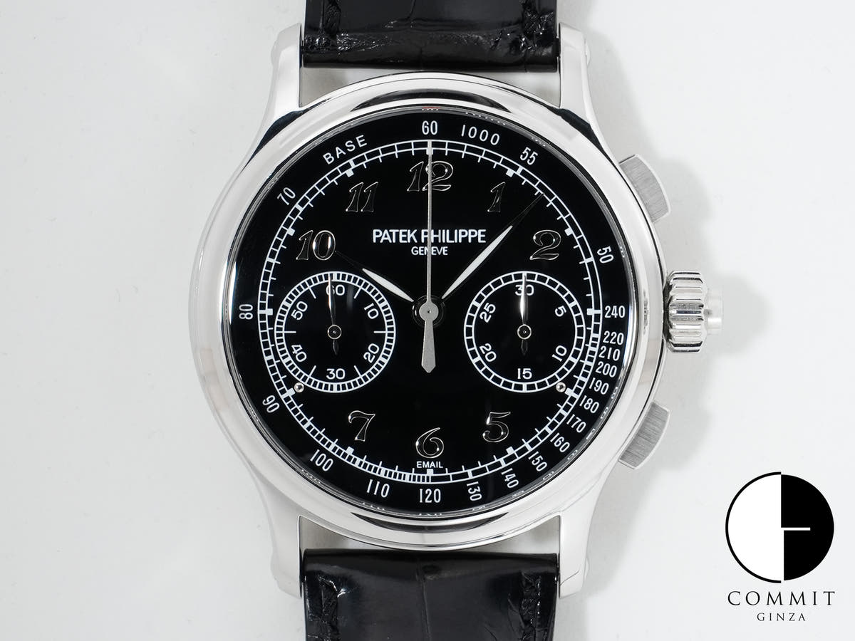 パテックフィリップ スプリットセコンド クロノグラフ Ref.5370P-001 プラチナ ブラック エナメル文字盤 美中古 qvuzay3j