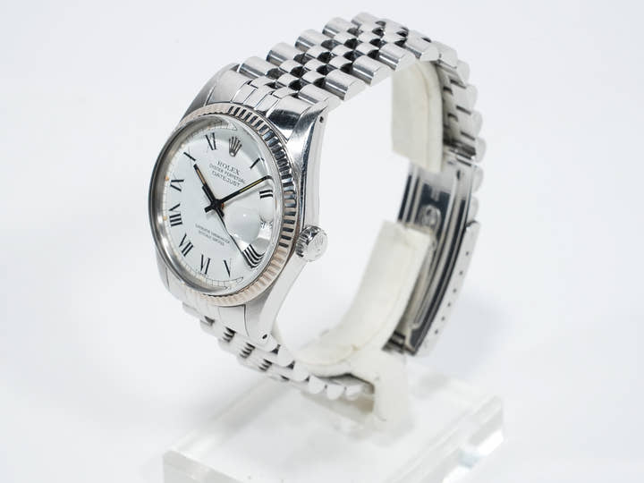 ロレックス デイトジャスト Ref.16014 ステンレススチール/ホワイトゴールド ホワイトバックリー文字盤 中古 qugwwsim