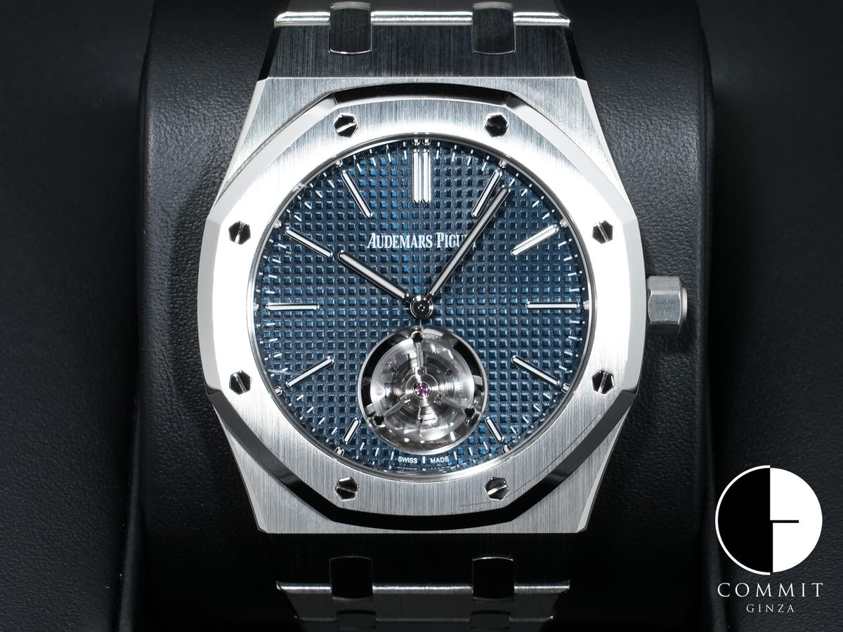 オーデマピゲ ロイヤルオーク フライング トゥールビヨン エクストラ シン (RD#3) Ref.26670ST.OO.1240ST.02 ステンレススチール ブルー文字盤 美中古 rdbdtcxx