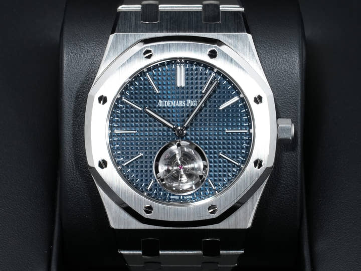 オーデマピゲ ロイヤルオーク フライング トゥールビヨン エクストラ シン (RD#3) Ref.26670ST.OO.1240ST.02 ステンレススチール ブルー文字盤 美中古 rdbdtcxx