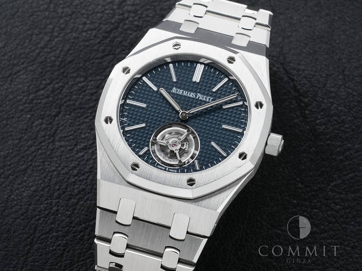 オーデマピゲ ロイヤルオーク フライング トゥールビヨン エクストラ シン (RD#3) Ref.26670ST.OO.1240ST.02 ステンレススチール ブルー文字盤 美中古 rdbdtcxx