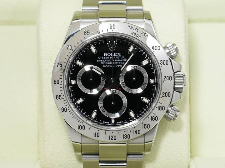 ロレックス デイトナ Ref.116520 ステンレススチール ブラック文字盤 中古 dmmcvjgk