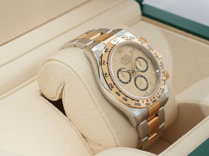 ロレックス デイトナ Ref.126503 ステンレススチール/イエローゴールド ゴールデン文字盤 美中古 a957fanb