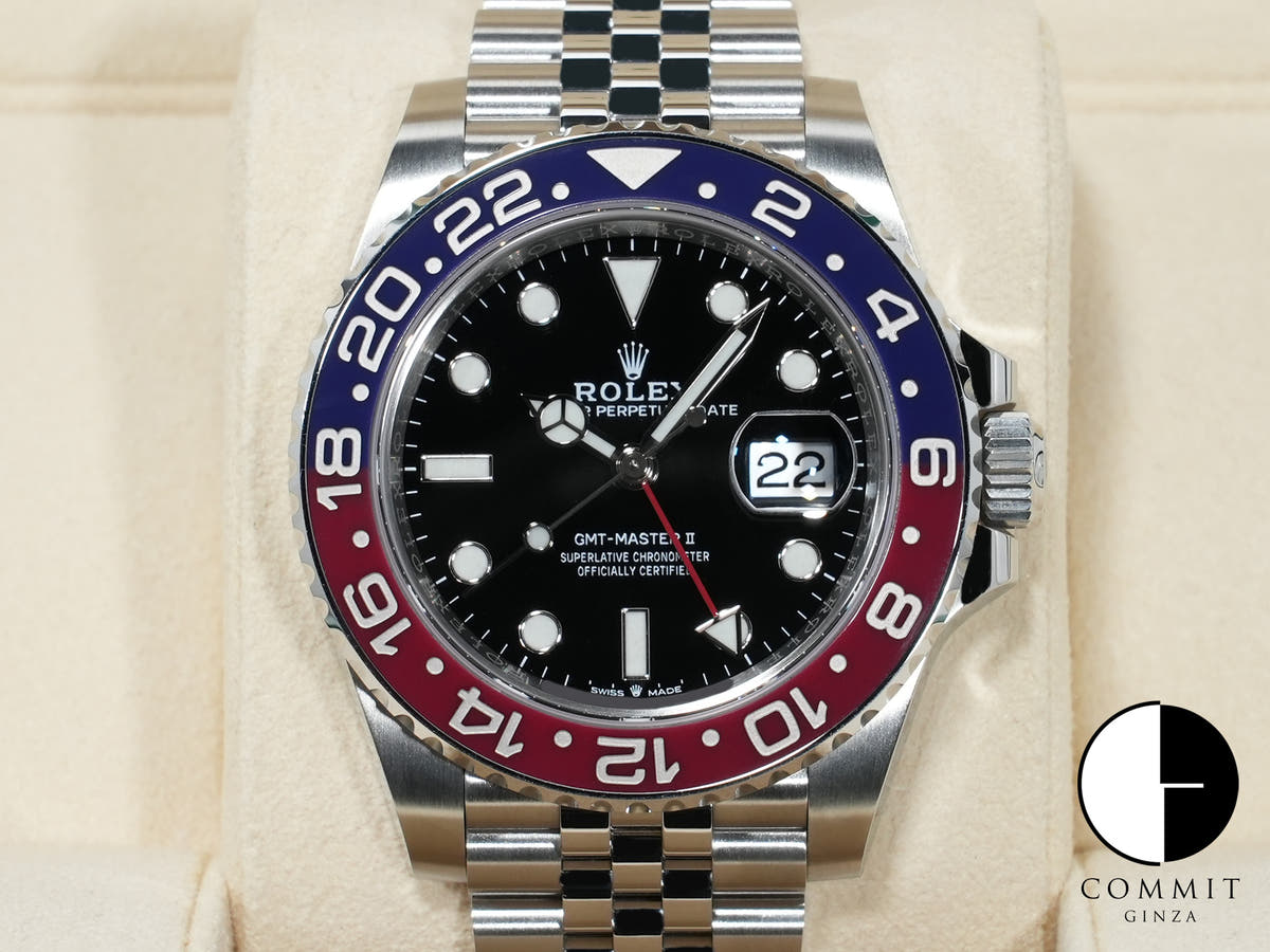 ロレックス GMTマスターII Ref.126710BLRO ステンレススチール ブラック文字盤 ジュビリーブレスレット 中古 tixtfugb