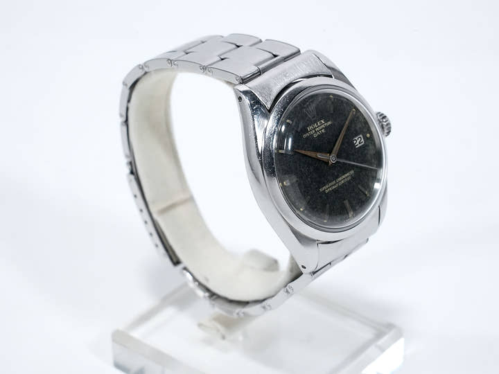 ロレックス オイスターパーペチュアル デイト Ref.1500 ステンレススチール トロピカルミラー文字盤 中古 xtpg9ca9