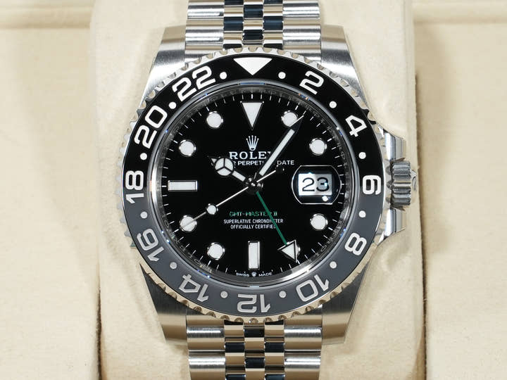 ロレックス GMTマスターII Ref.126710GRNR ステンレススチール ブラック文字盤 ジュビリーブレスレット 未使用 ou7qq3m6