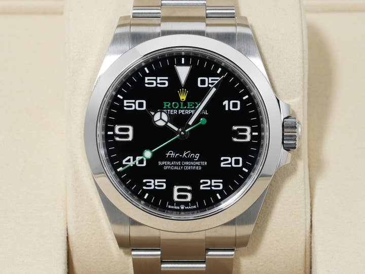 ロレックス エアキング Ref.126900 ステンレススチール ブラック文字盤 オイスターブレスレット 美品 3qhd5tkq