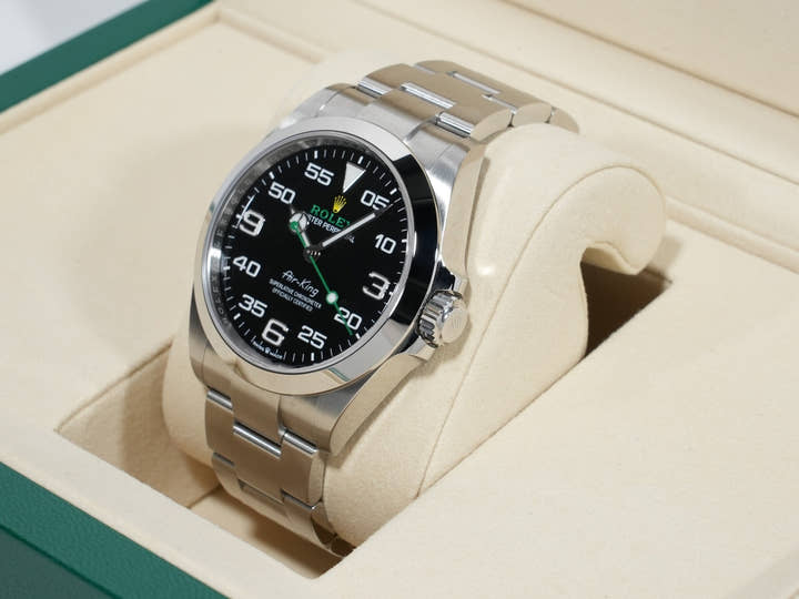 ロレックス エアキング Ref.126900 ステンレススチール ブラック文字盤 オイスターブレスレット 美品 3qhd5tkq