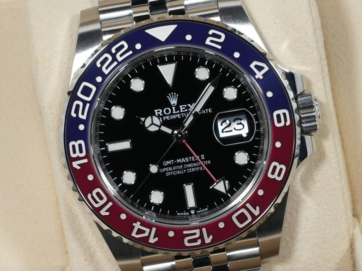 ロレックス GMTマスターII Ref.126710BLRO ステンレススチール ブラック文字盤 ジュビリーブレスレット 美品 uo3v4t3m