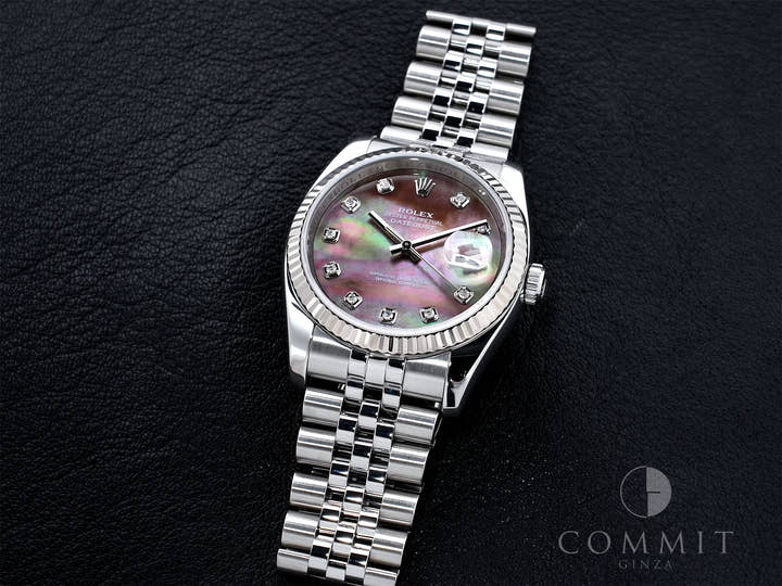 ロレックス デイトジャスト36 Ref.116234NG ステンレススチール/ホワイトゴールド ブラックシェル文字盤 ジュビリーブレスレット 美中古 f88smgd4