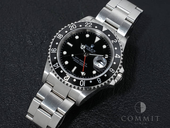 ロレックス GMTマスターII Ref.16710 ステンレススチール ブラック文字盤 オイスターブレスレット 美中古 rvv4r8o7