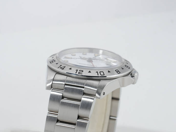 ロレックス エクスプローラーII Ref.16570 ステンレススチール ホワイト文字盤 オイスターブレスレット 中古 4a8ej2vv