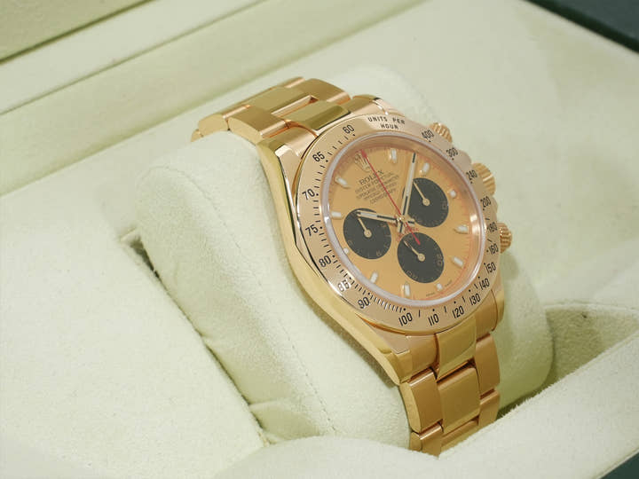ロレックス デイトナ Ref.116528 イエローゴールド シャンパンxブラック文字盤 中古 87j9w3ei