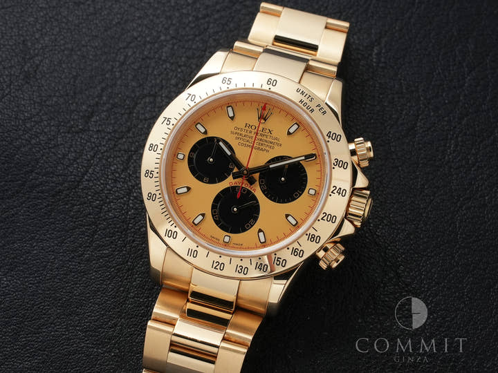 ロレックス デイトナ Ref.116528 イエローゴールド シャンパンxブラック文字盤 中古 87j9w3ei