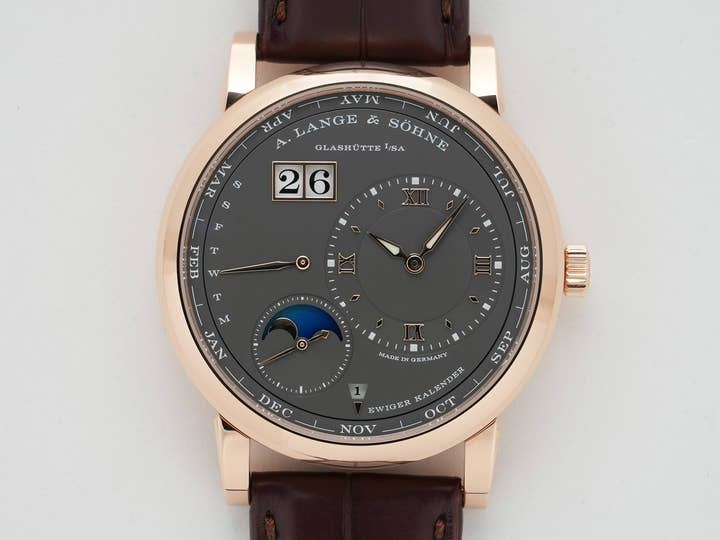 A.ランゲ&ゾーネ ランゲ1 パーペチュアルカレンダー Ref.345.033E ピンクゴールド グレー文字盤 極美品 dnpy45sr