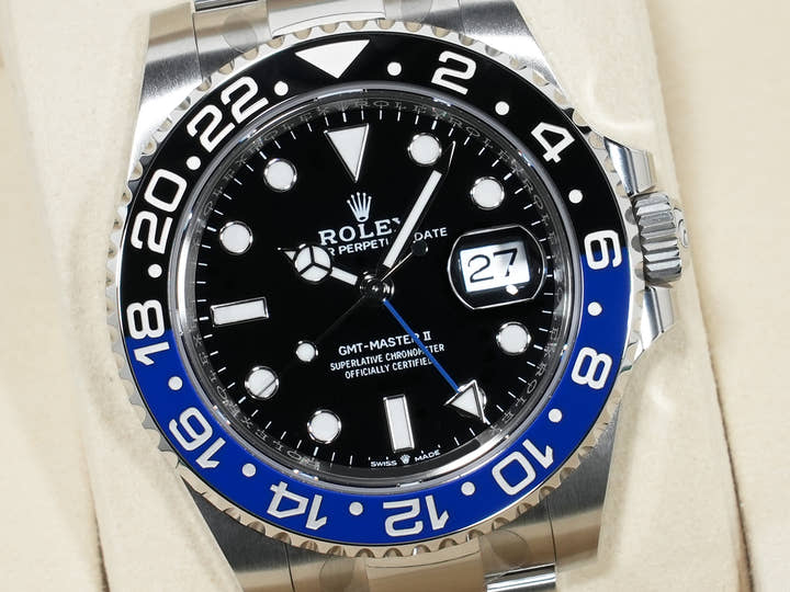 ロレックス GMTマスターII Ref.126710BLNR ステンレススチール ブラック文字盤 オイスターブレスレット 未使用 7io72o8c