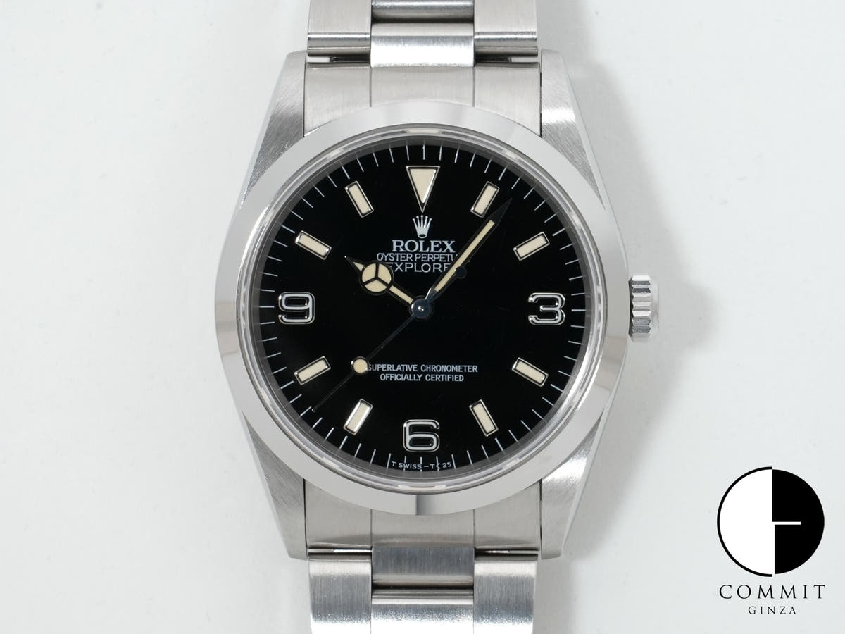 ロレックス エクスプローラーI Ref.14270 ステンレススチール ブラック文字盤 オイスターブレスレット 中古 pphkaqn5